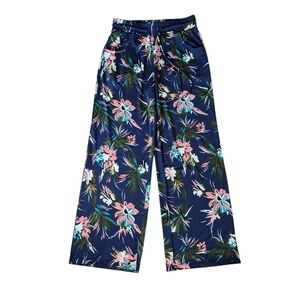 Sandiva Floral Wide Leg Summer Pants  Stretch Comfy Beach Vacation